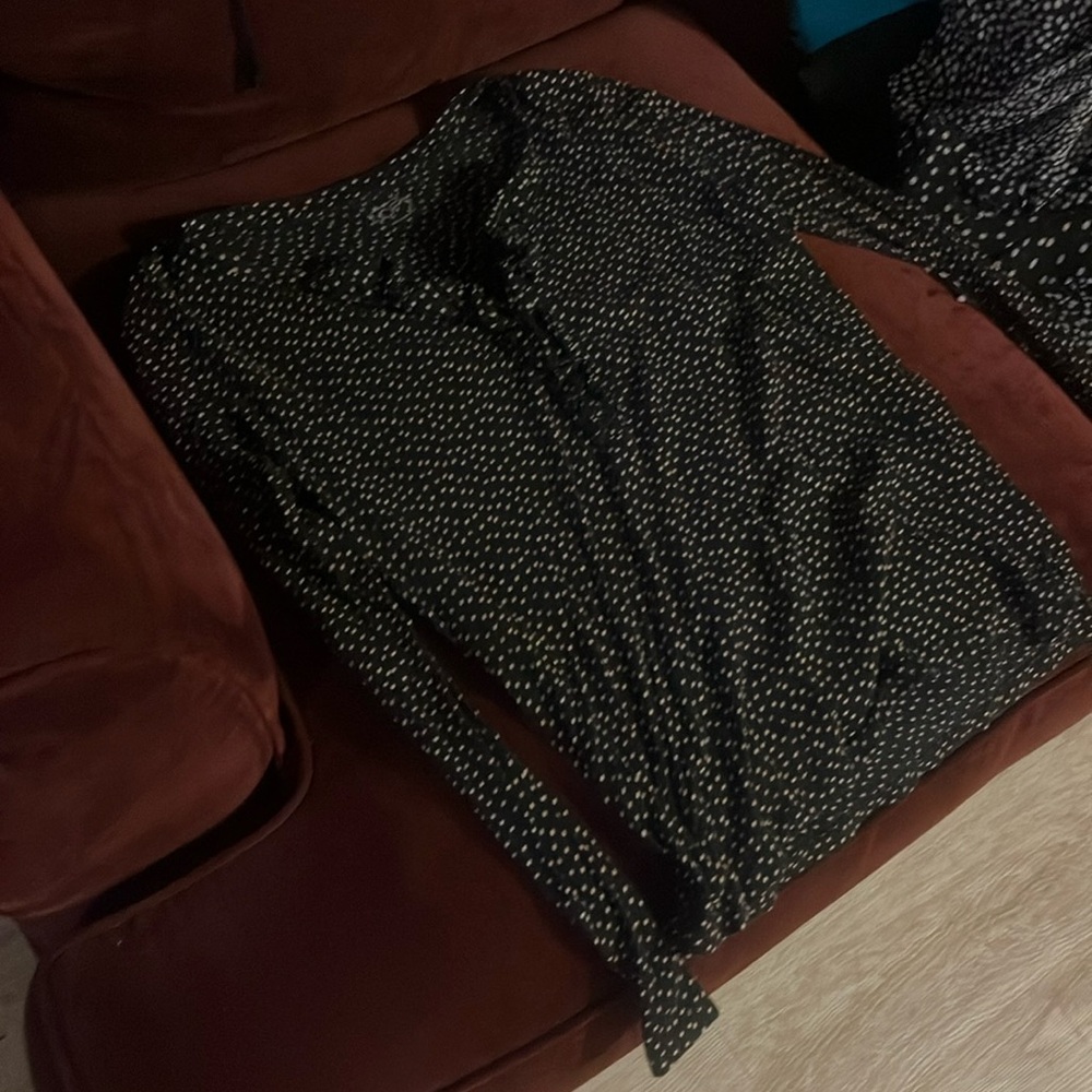 Black and Tan polka dot long sleeveve